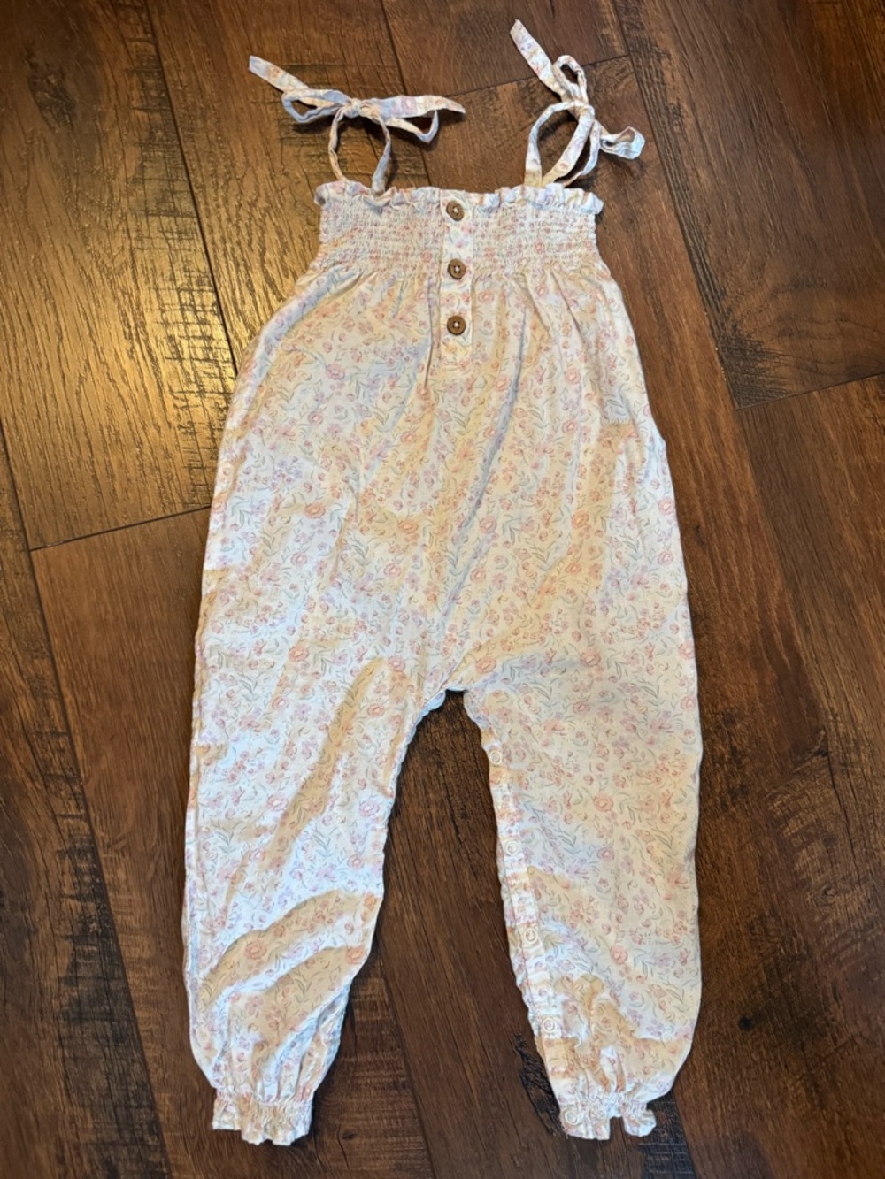 Jamie Kay Cream Floral Tie-Shoulder Romper